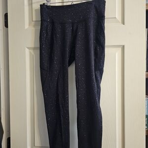 Calia Black Metallic Speckle High-Waist Leggings